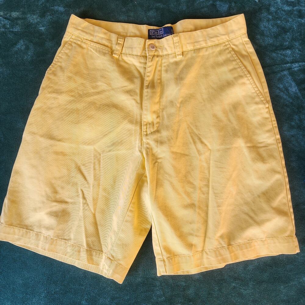 Vintage Polo Ralph Lauren Chino Shorts Yellow Men's Size 32 Preppy